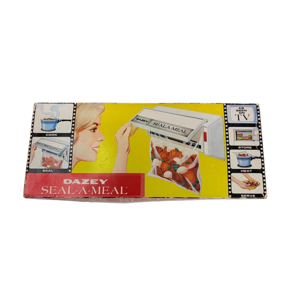 Vintage Dazey Seal A Meal Food Sealer Original Box Instructions 1970s WORKS